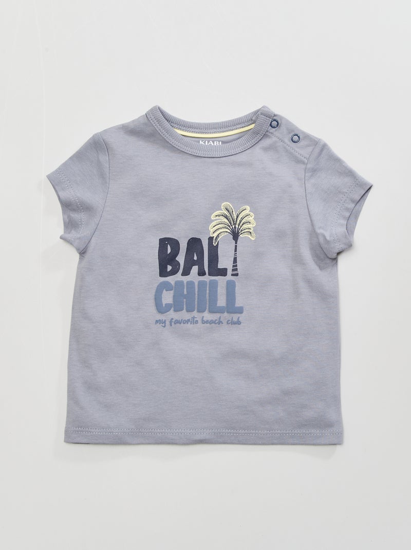 T-shirt imprimé 'Bali' Gris - Kiabi