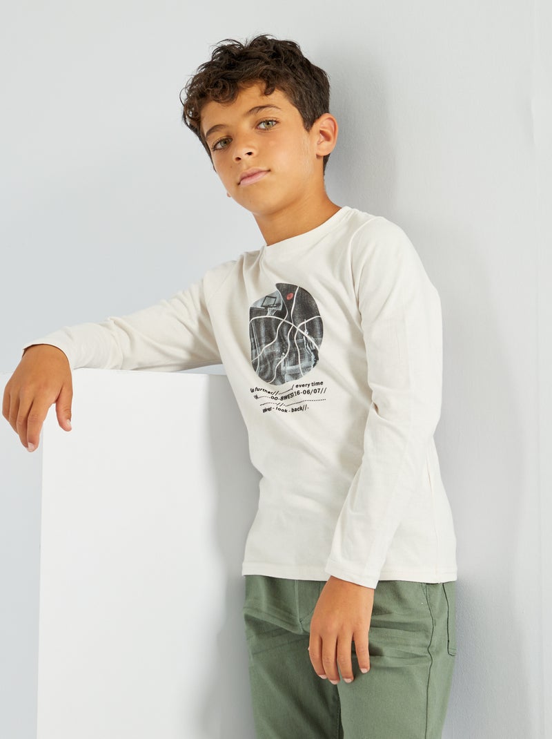 T-shirt imprimé 'ballon' Blanc - Kiabi