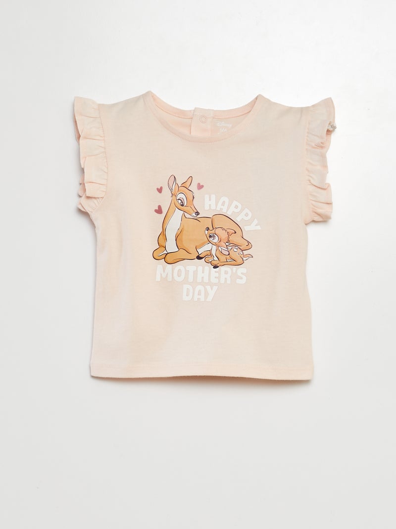 T-shirt imprimé 'Bambi' fête des mères Rose - Kiabi