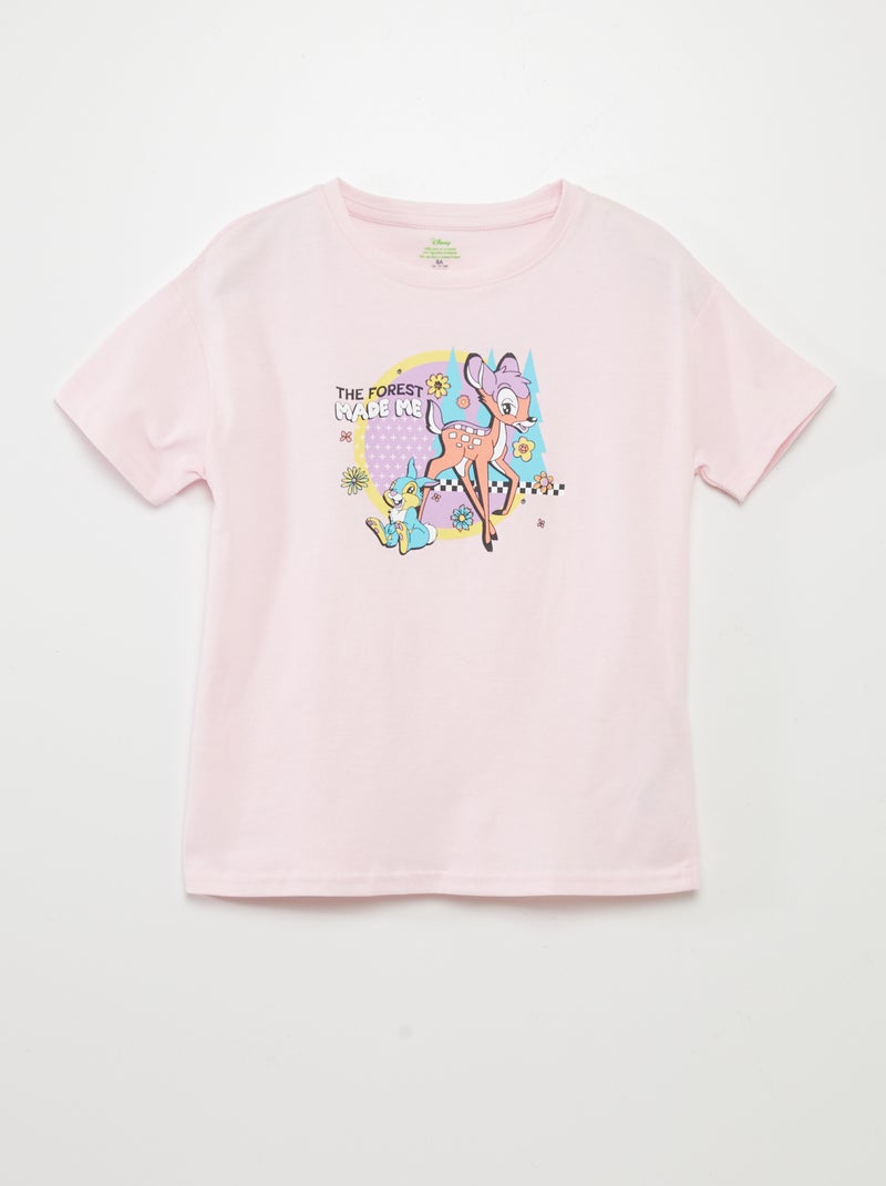 T-shirt imprimé 'Bambi' Rose - Kiabi