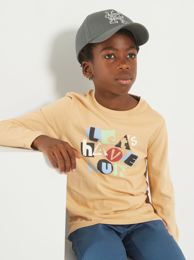T-shirt imprimé Beige - Kiabi