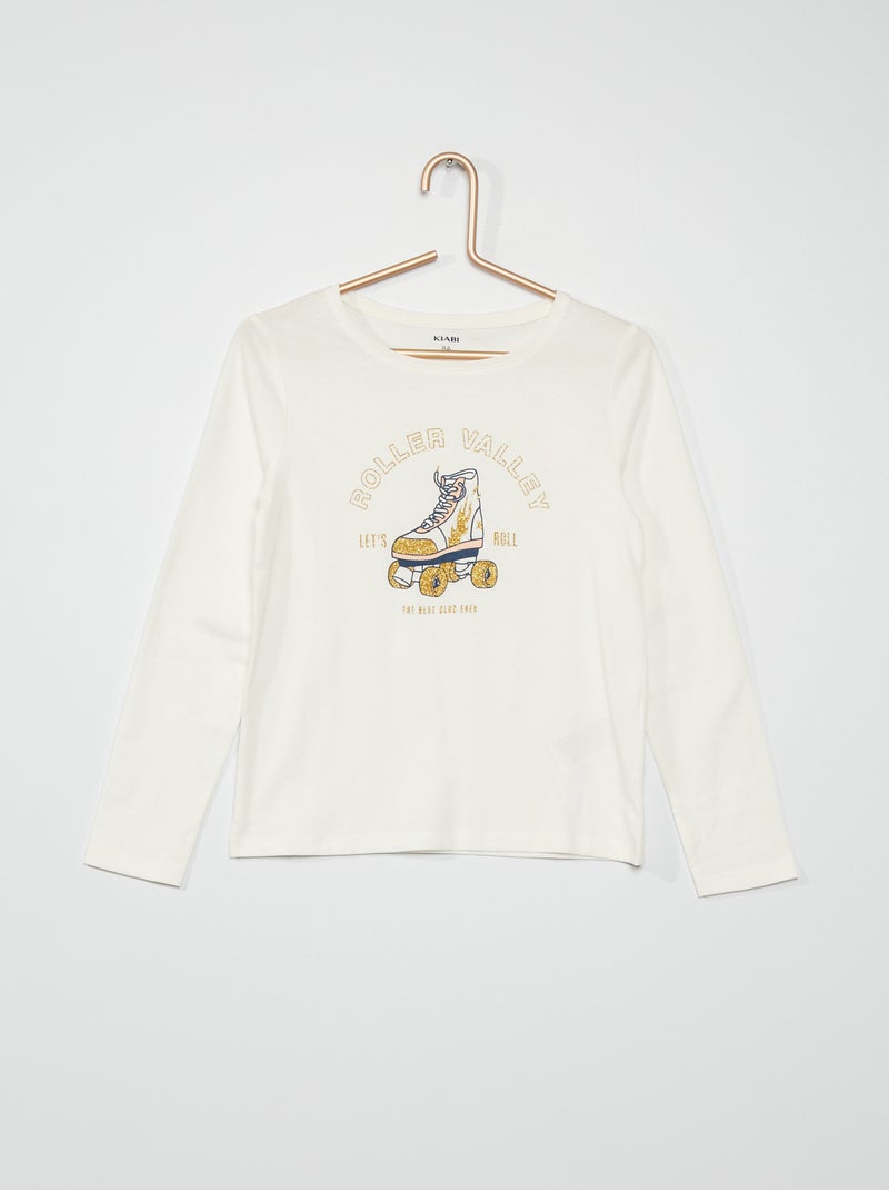 T-shirt Imprimé beige/doré - Kiabi