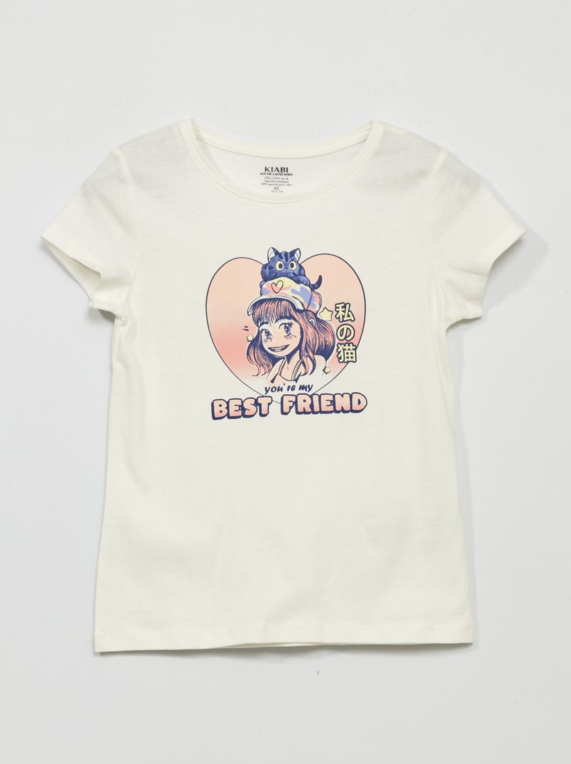 T-shirt imprimé Blanc - Kiabi