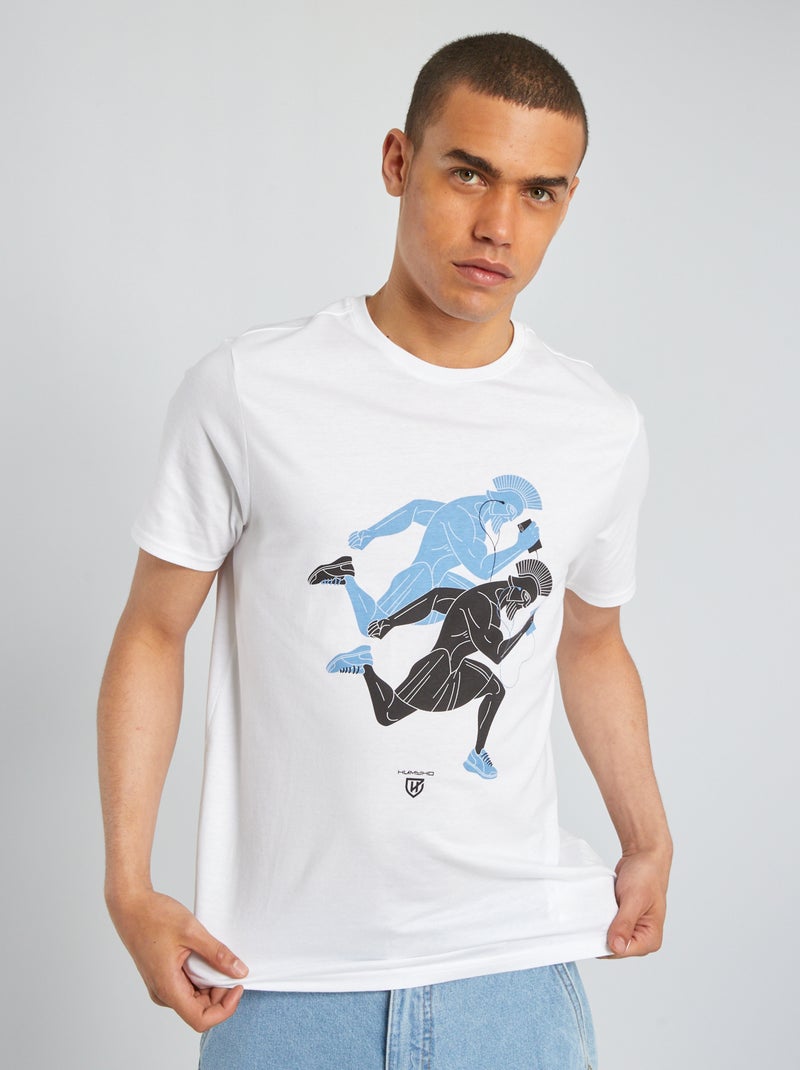 T-shirt imprimé Blanc - Kiabi