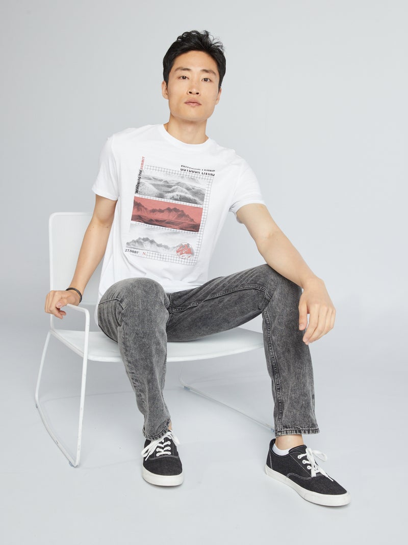T-shirt imprimé Blanc - Kiabi
