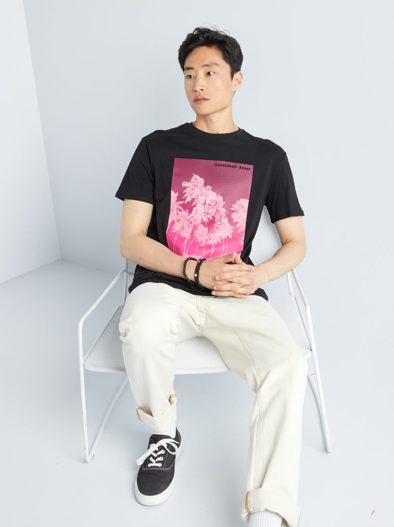 T-shirt imprimé blanc - Kiabi