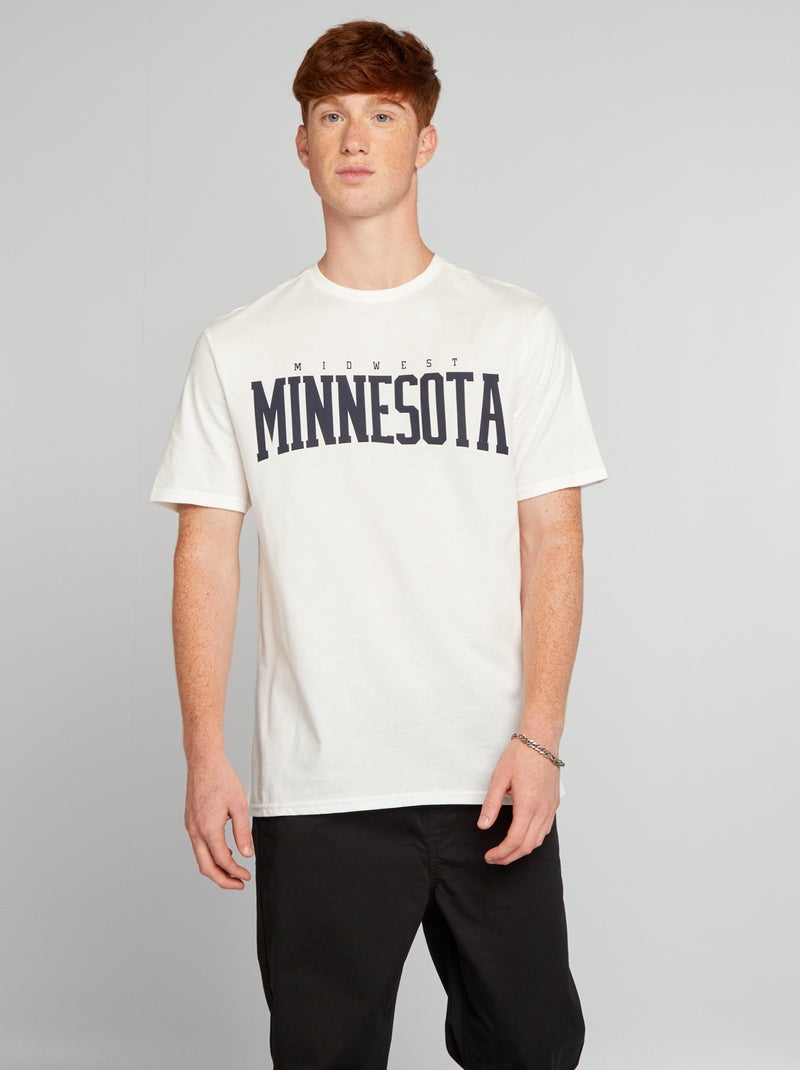 T-shirt imprimé Blanc - Kiabi