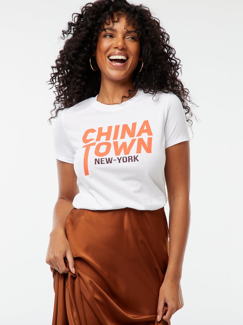 T-shirt imprimé Blanc - Kiabi