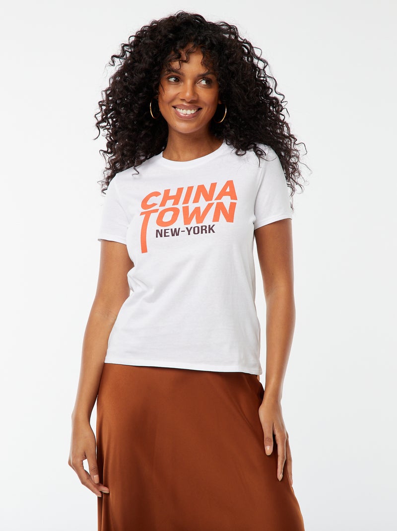 T-shirt imprimé Blanc - Kiabi