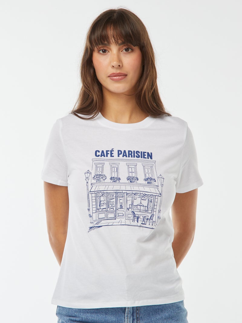 T-shirt imprimé Blanc - Kiabi