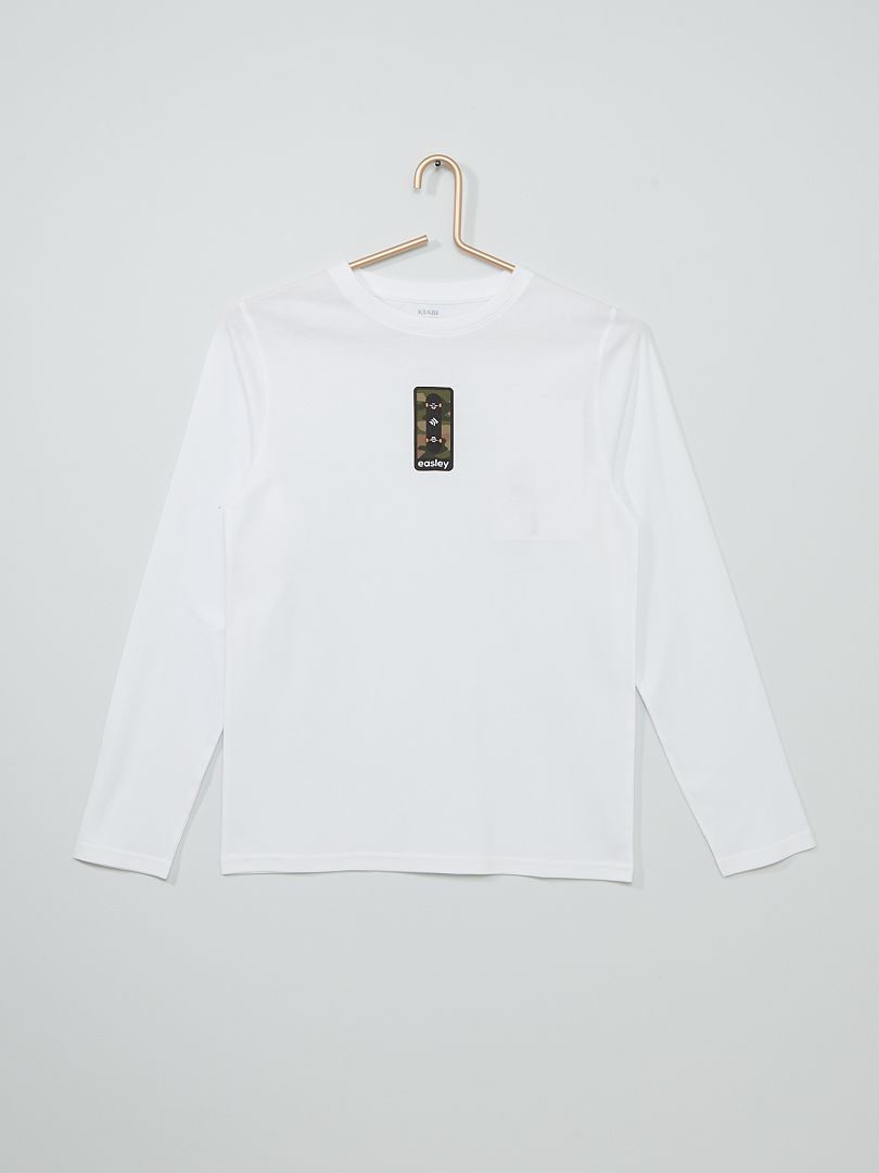 T-shirt imprimé blanc skate - Kiabi