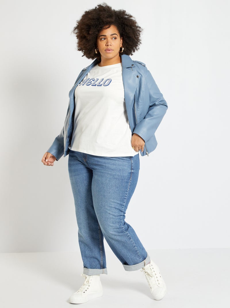 T-shirt imprimé blanc - Kiabi