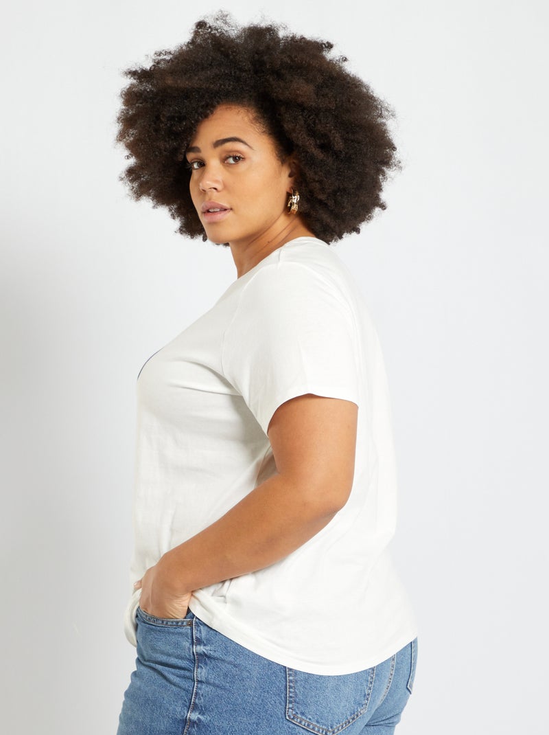 T-shirt imprimé blanc - Kiabi