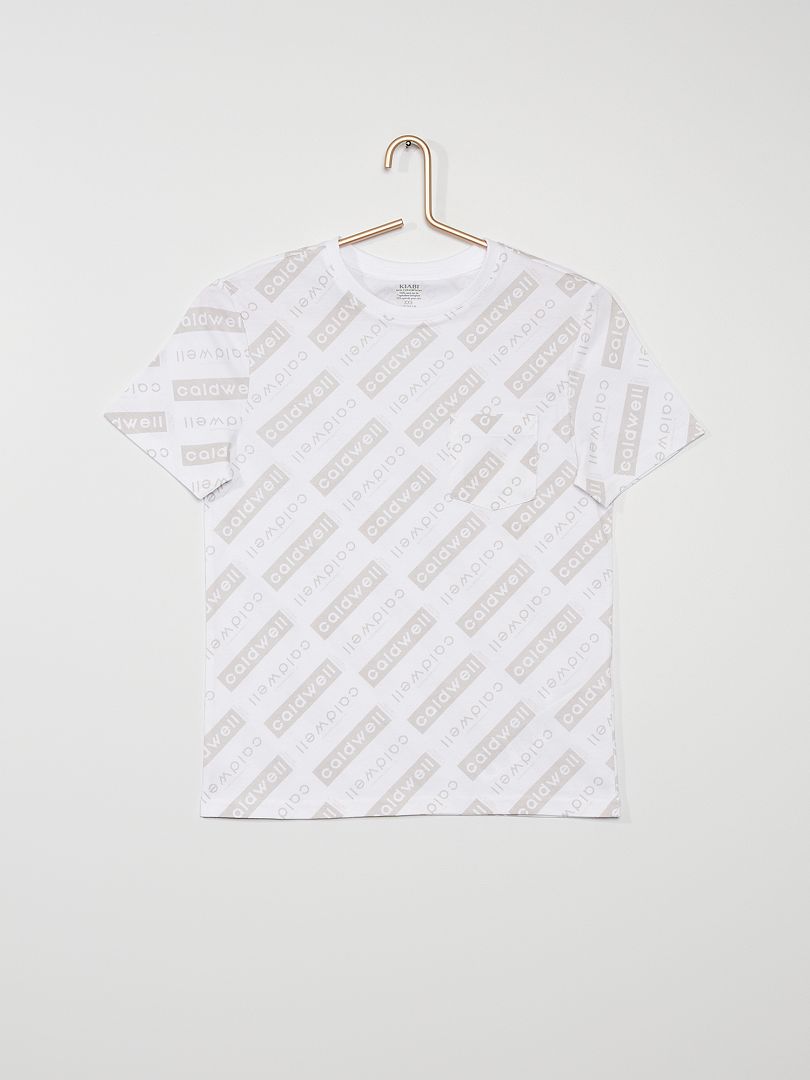 T-shirt imprimé blanc - Kiabi