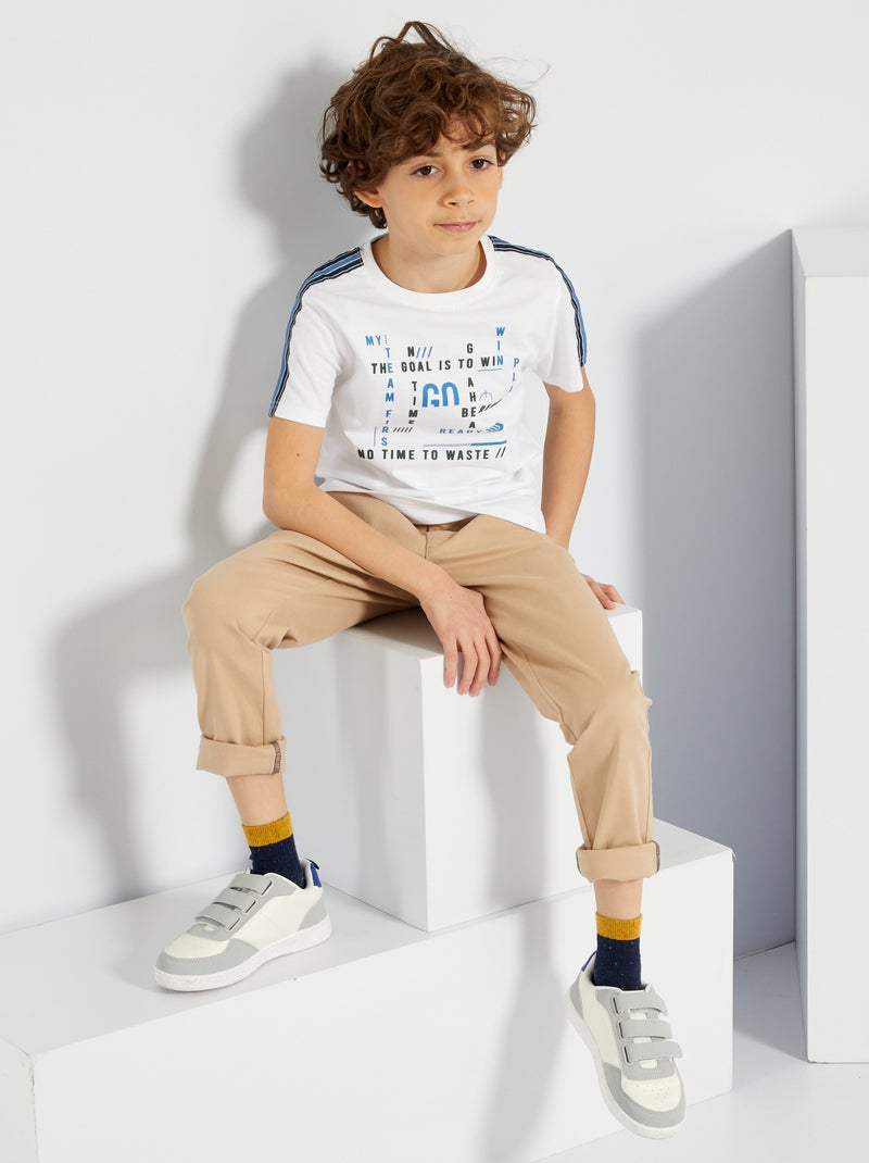 T-shirt imprimé blanc - Kiabi