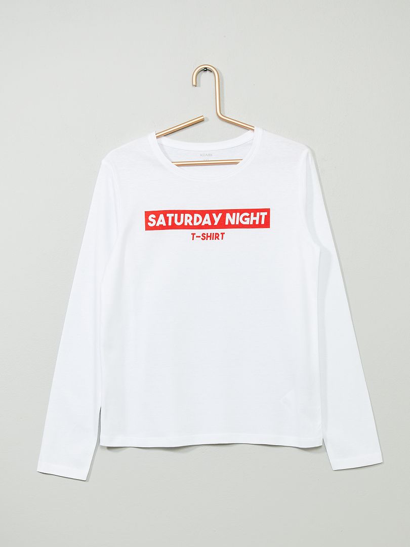 T-shirt imprimé blanc/rouge - Kiabi