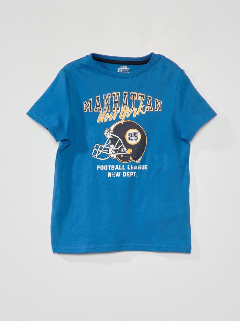 T-shirt imprimé Bleu - Kiabi