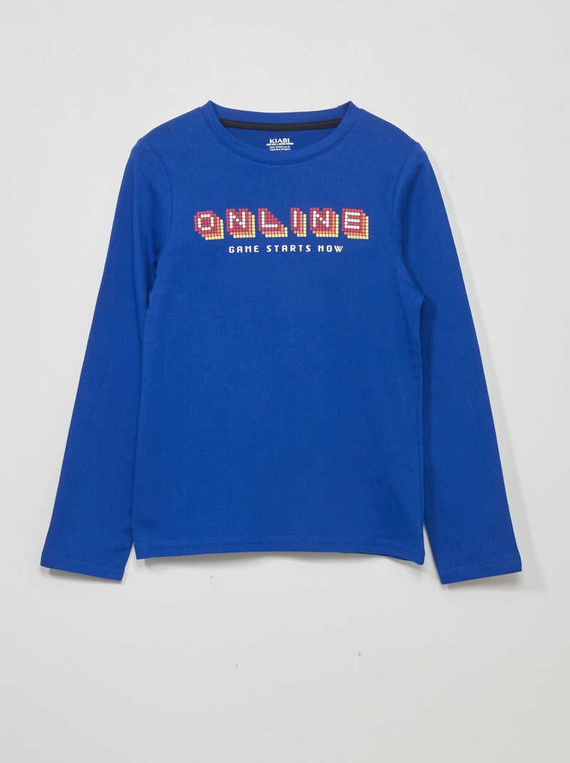 T-shirt imprimé Bleu - Kiabi