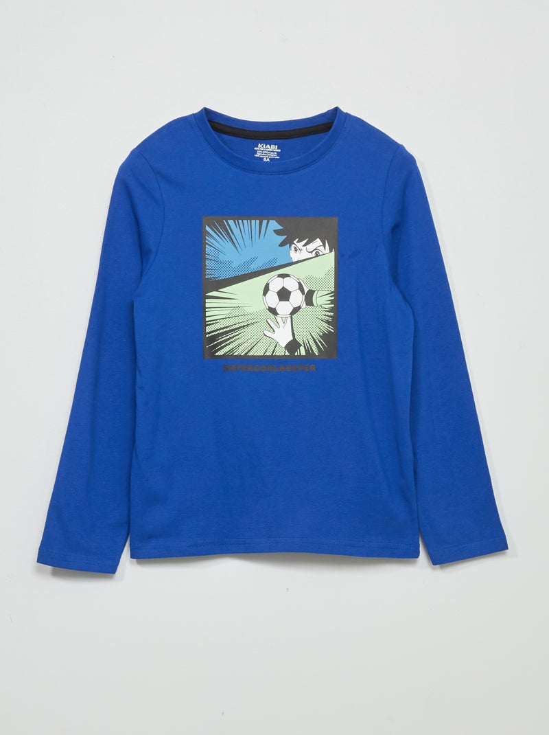 T-shirt imprimé Bleu - Kiabi