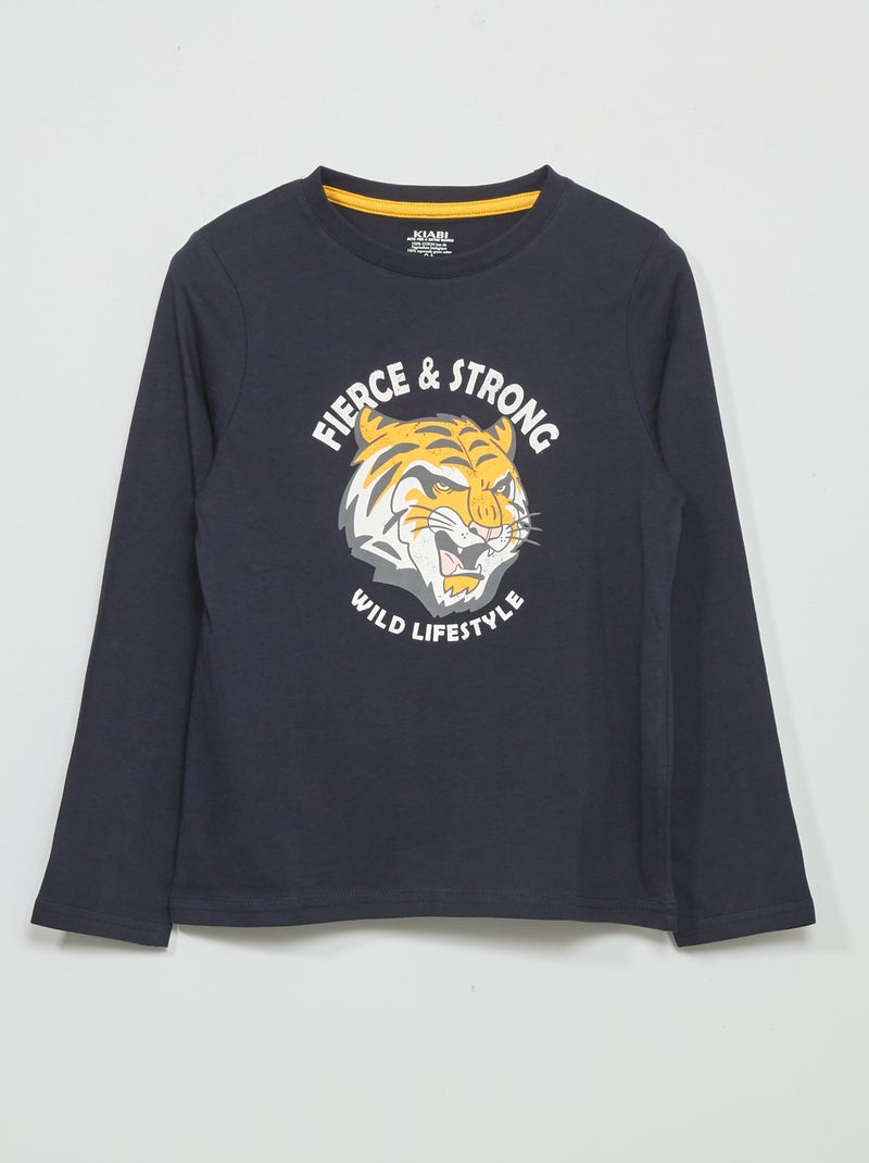 T-shirt imprimé Bleu - Kiabi