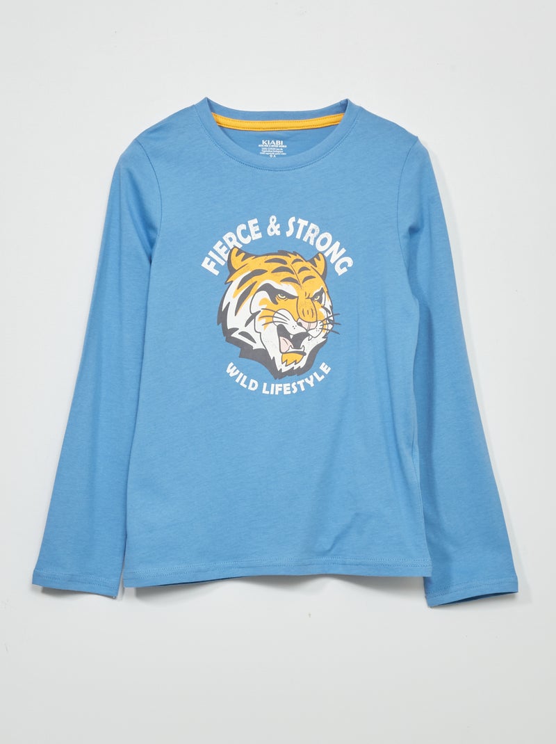 T-shirt imprimé BLEU - Kiabi