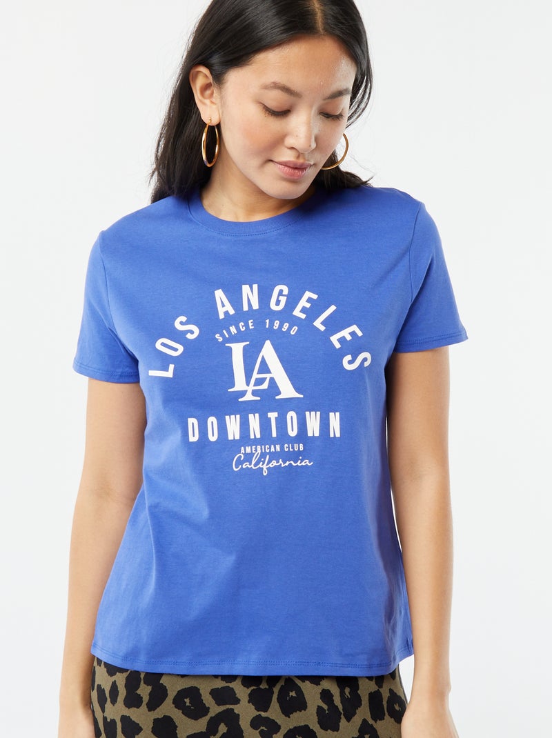 T-shirt imprimé BLEU - Kiabi