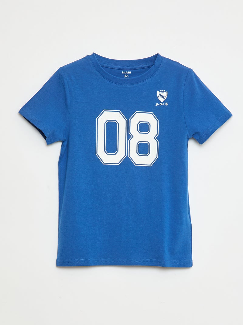 T-shirt imprimé Bleu - Kiabi