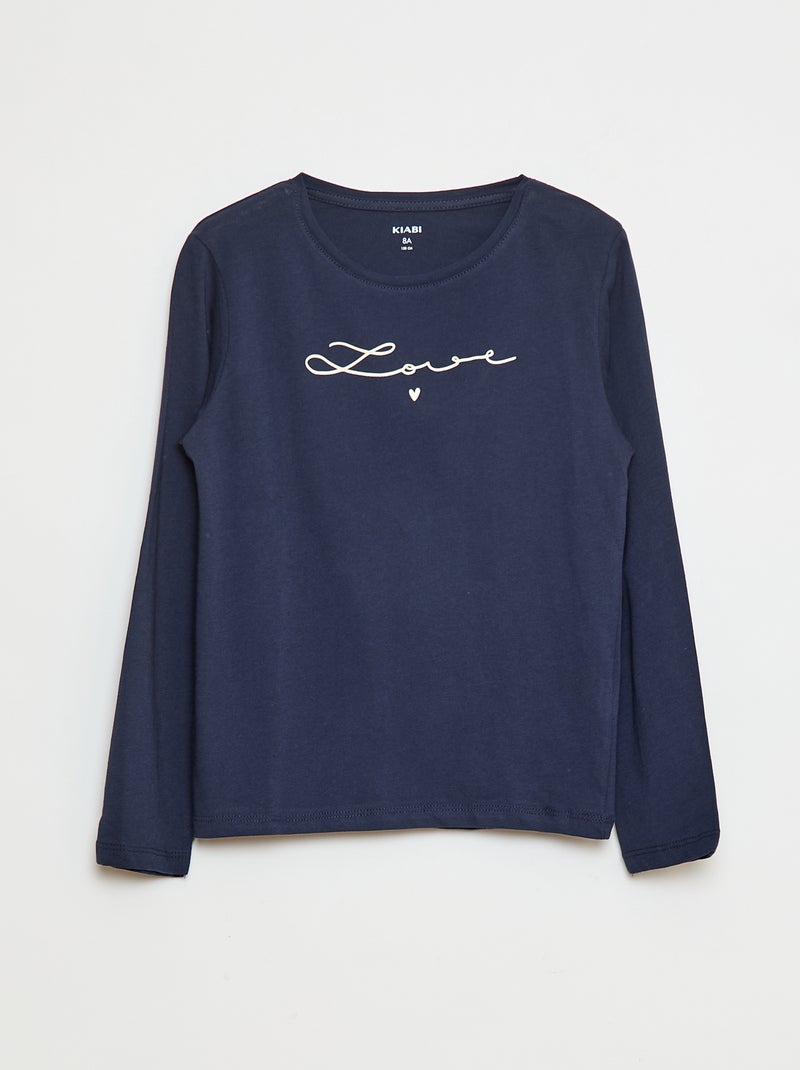 T-shirt imprimé Bleu marine - Kiabi
