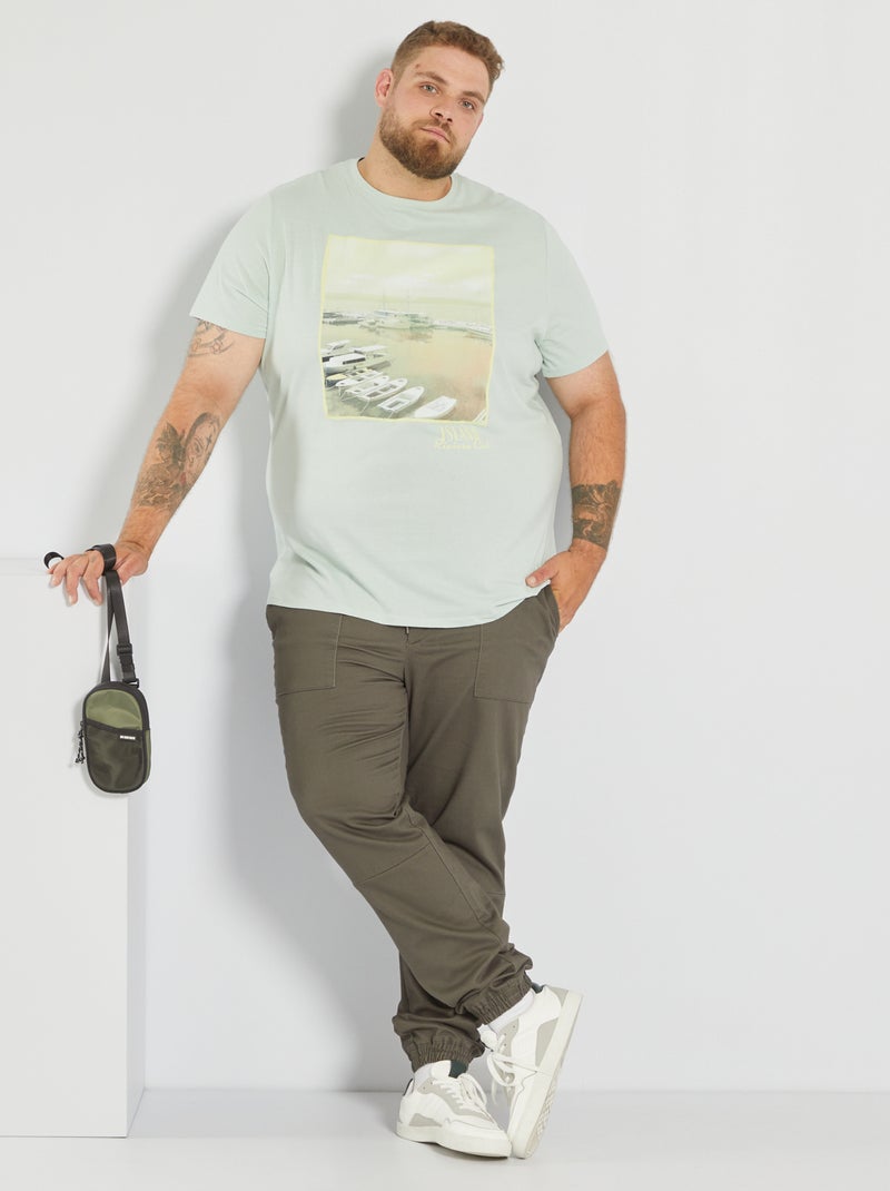 T-shirt imprimé Bleu vert - Kiabi