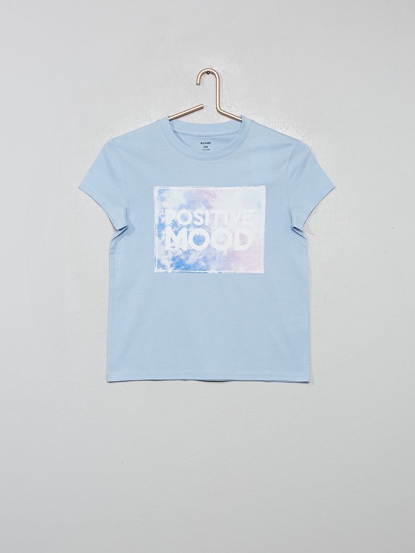 T-shirt imprimé bleu - Kiabi