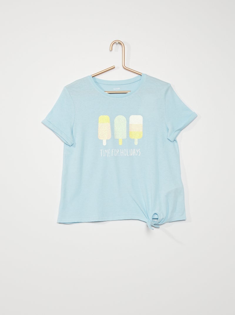 T-shirt Imprimé bleu - Kiabi