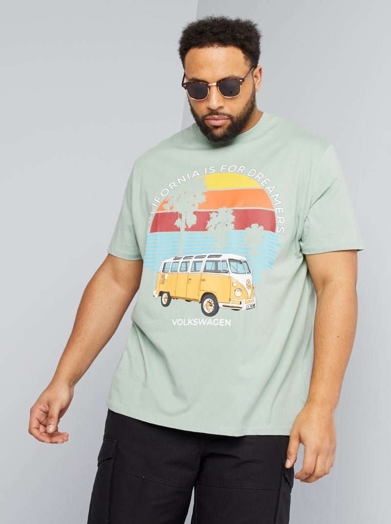 T-shirt imprimé 'California' Vert - Kiabi
