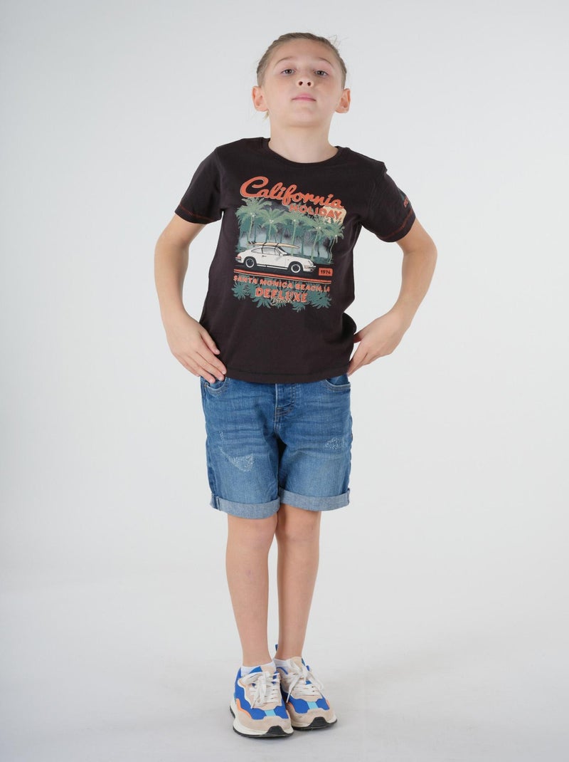 T-shirt imprimé californie 'Deeluxe' gris anthracite - Kiabi