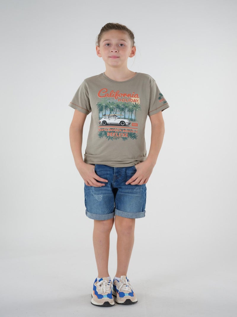 T-shirt imprimé californie 'Deeluxe' Vert foncé - Kiabi