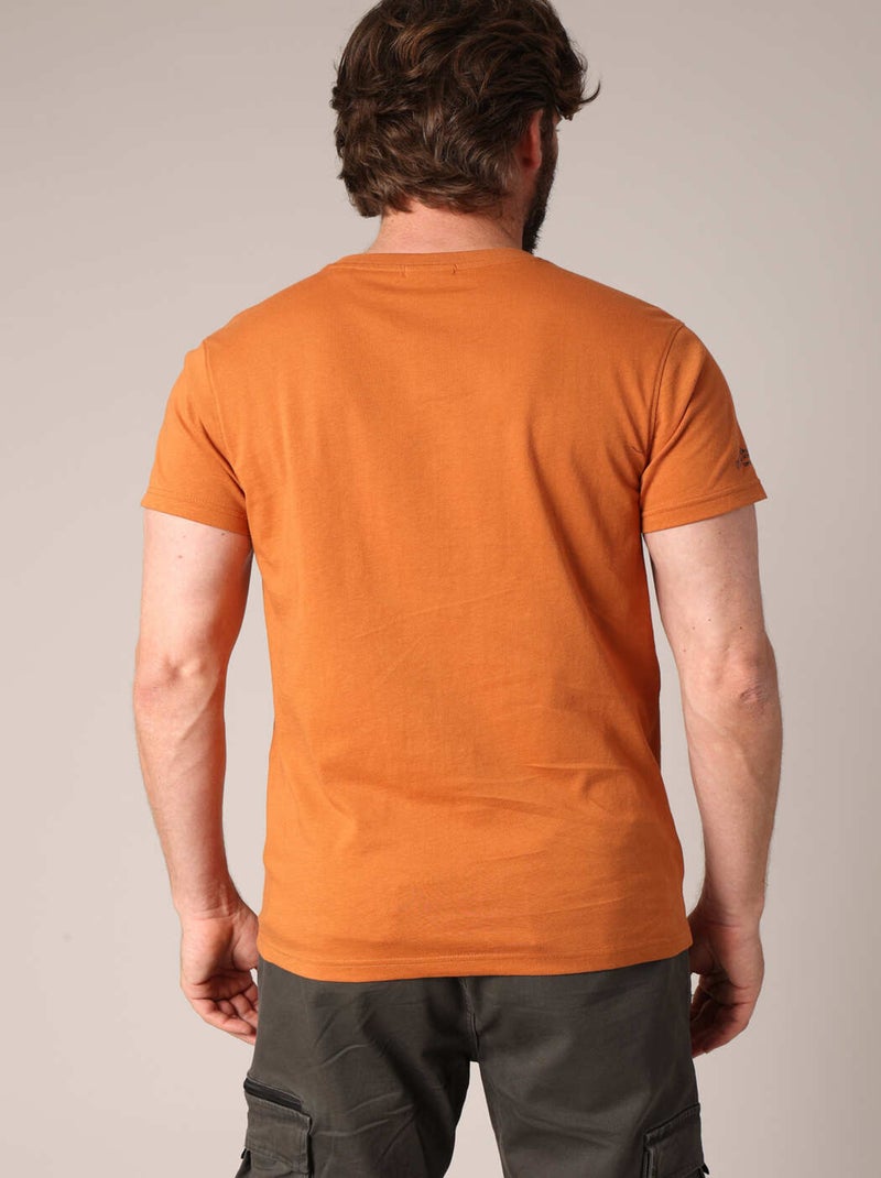 T-shirt imprimé camion rétro, coupe droite et 100% coton. 'Deeluxe' Marron caramel - Kiabi