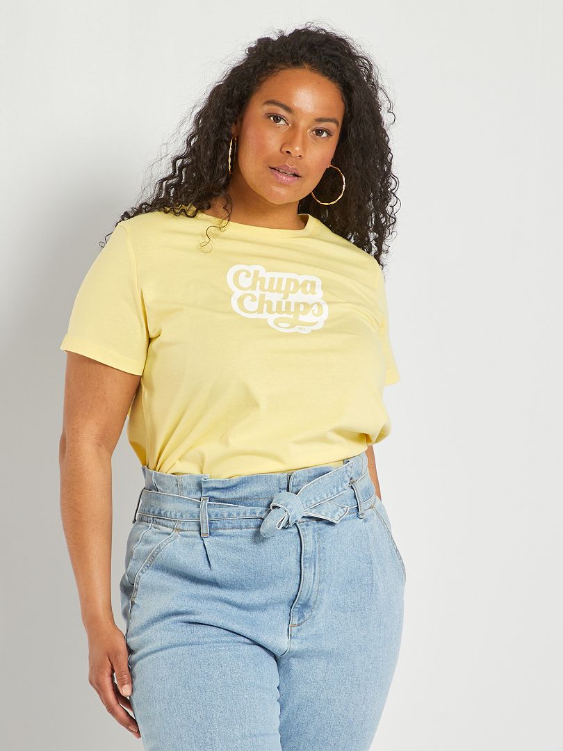 T-shirt imprimé 'Chupa Chups' Jaune - Kiabi