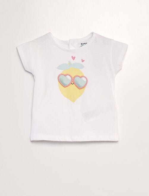 T-shirt imprimé 'Citron' + animation en relief - Kiabi