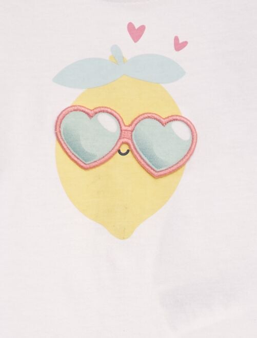 T-shirt imprimé 'Citron' + animation en relief - Kiabi