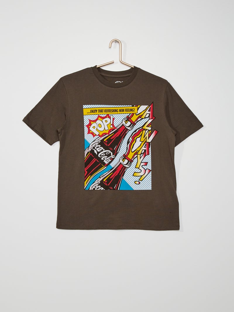 T-shirt imprimé 'Coca-Cola' gris foncé - Kiabi