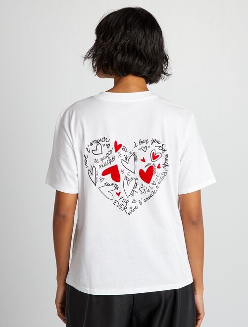 T-shirt imprimé 'cœur' - Kiabi
