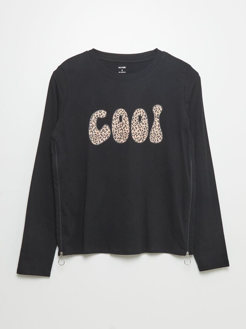 T-shirt imprimé 'Cool' - So Easy Noir - Kiabi