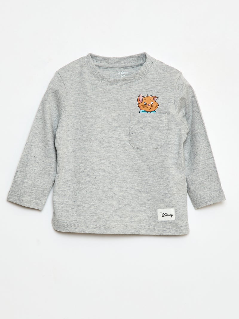 T-shirt imprimé coton 'Aristochats' 'Disney' Gris - Kiabi