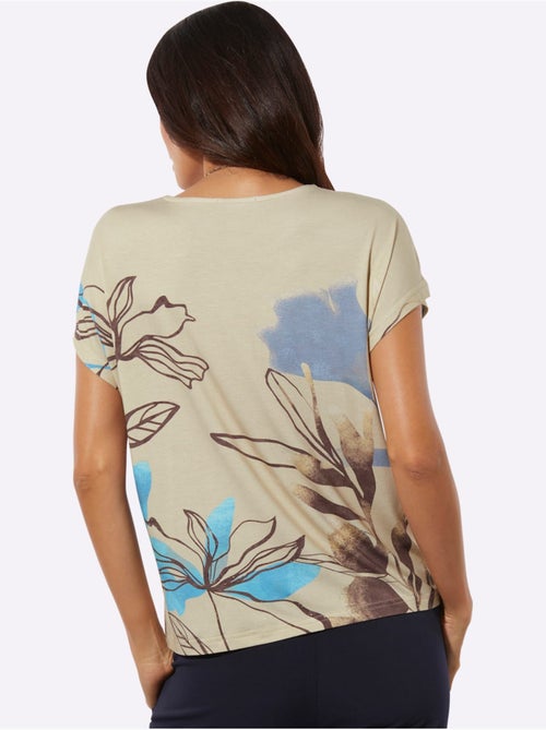 T-shirt Imprimé Coupe Décontractée Aux épaules - Taille Standard - Helline - Kiabi
