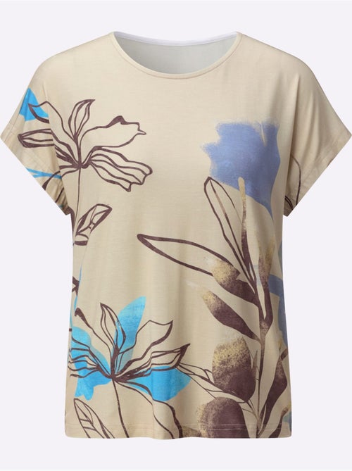 T-shirt Imprimé Coupe Décontractée Aux épaules - Taille Standard - Helline - Kiabi