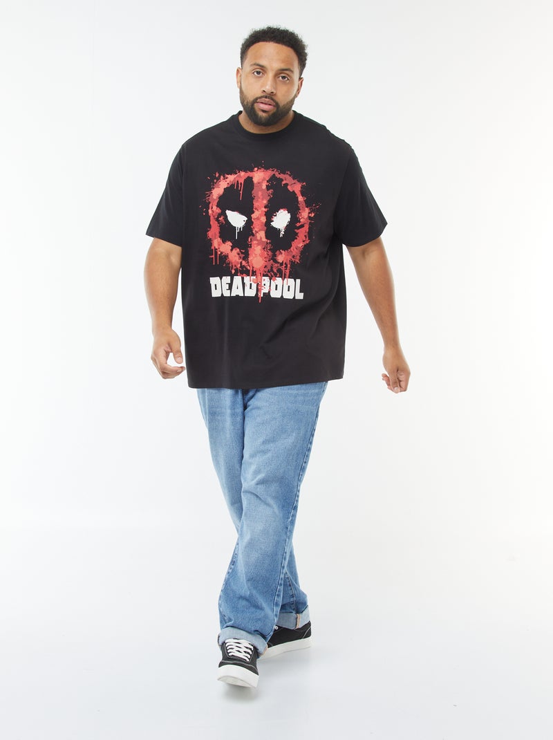 T-shirt imprimé 'Deadpool' manches courtes Noir - Kiabi