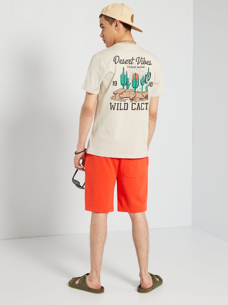 T-shirt imprimé 'désert' beige - Kiabi