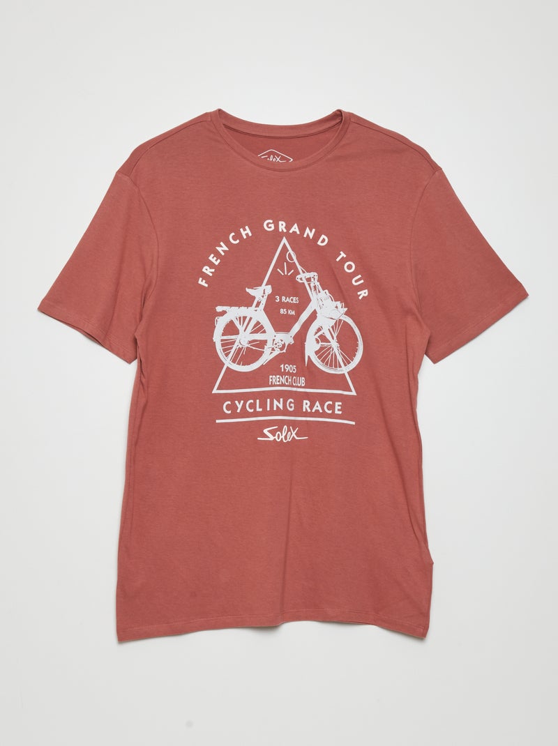 T-shirt imprimé devant Rose - Kiabi
