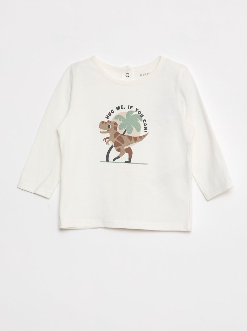 T-shirt imprimé dino Blanc - Kiabi