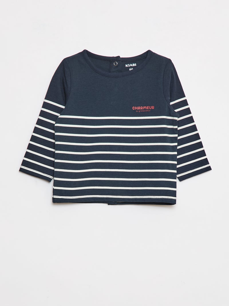T-shirt imprimé dino Bleu/blanc - Kiabi