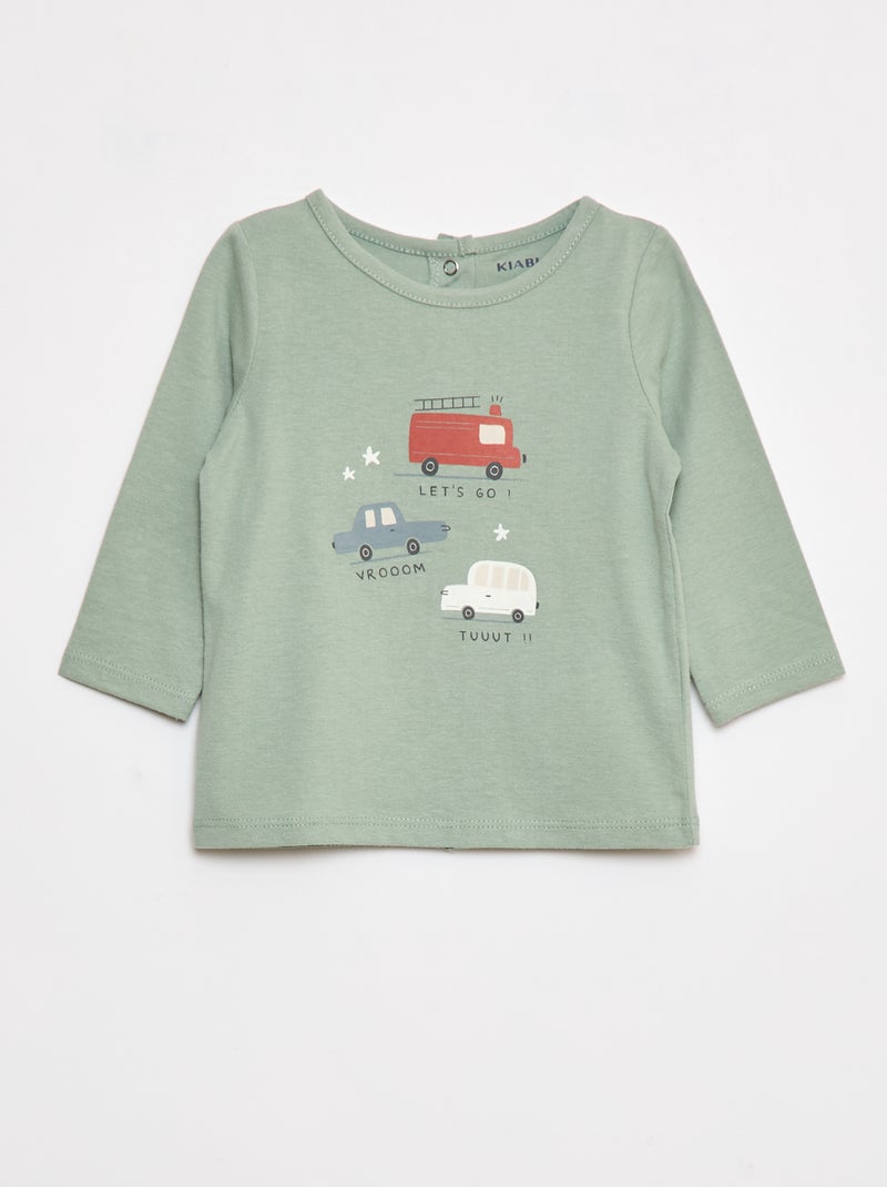 T-shirt imprimé dino Vert - Kiabi